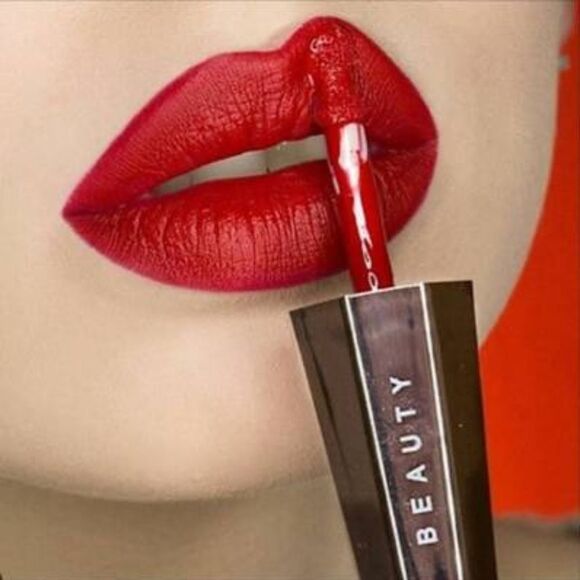 Fenty Lip Paint Liquid Lipstick in Uncensored (power red) - Picture 4 of 13